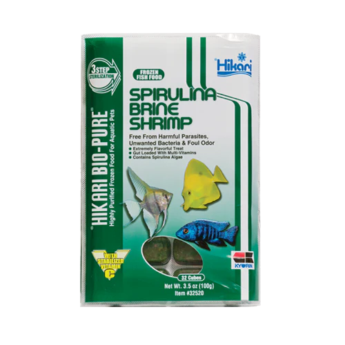 Hikari Spirulina Brine Shrimp Cubes 3.5oz (read description for shipping)