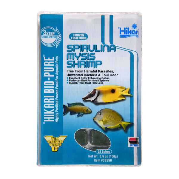 Hikari Spirulina Mysis Shrimp Cubes 3.5oz (read description for shipping)