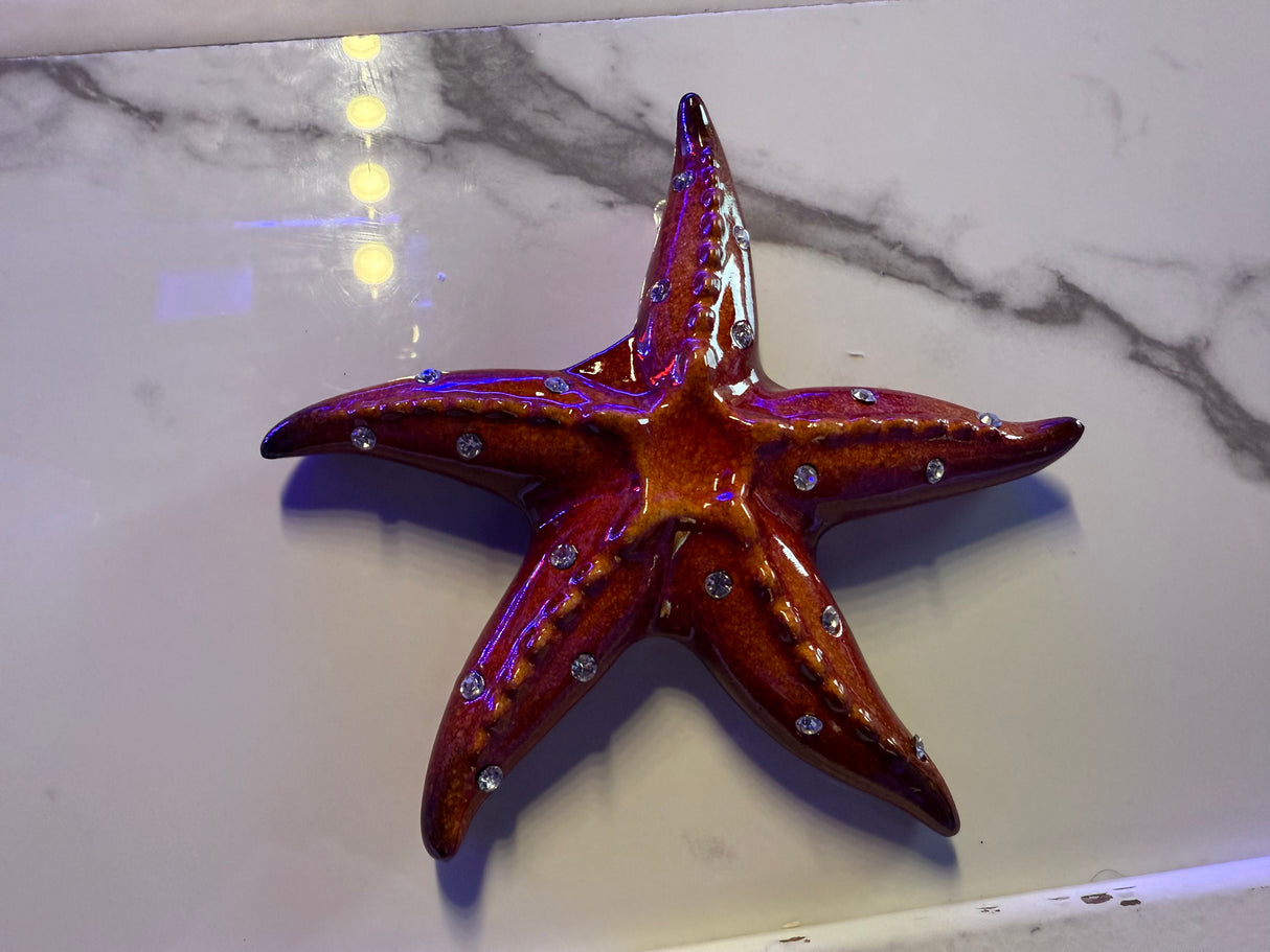Red Starfish Statue Home Decor