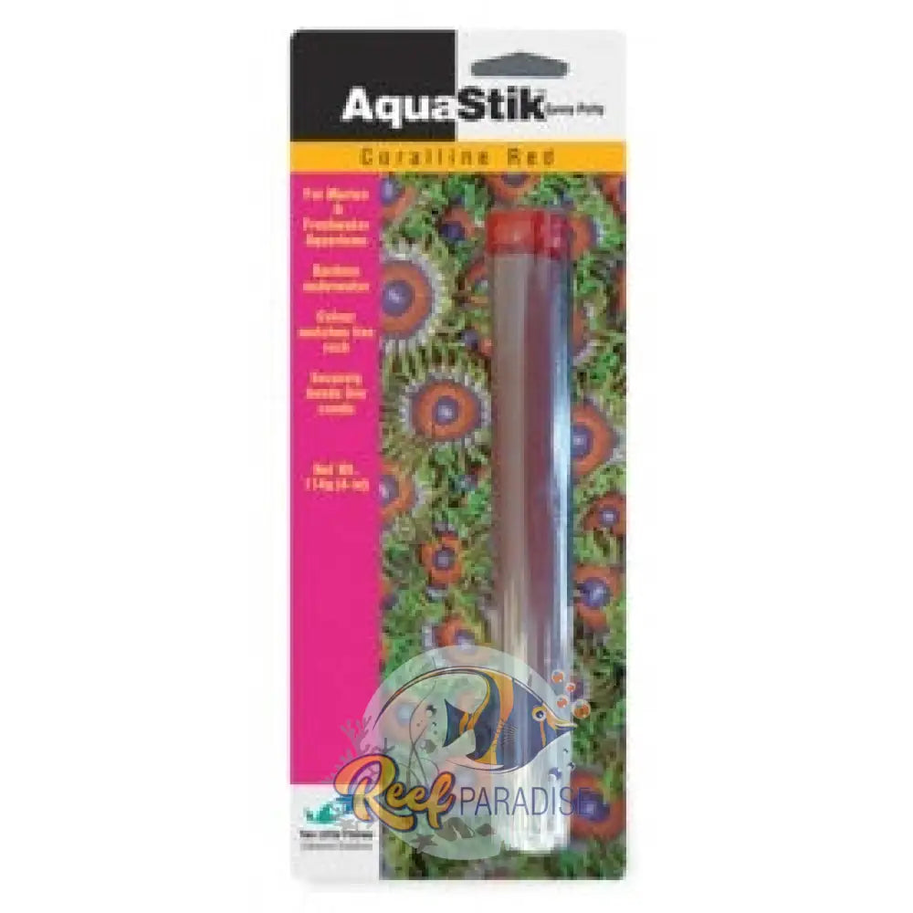 Two Little Fishies Aquastik Red Coralline 114G (4Oz) Glue & Epoxy