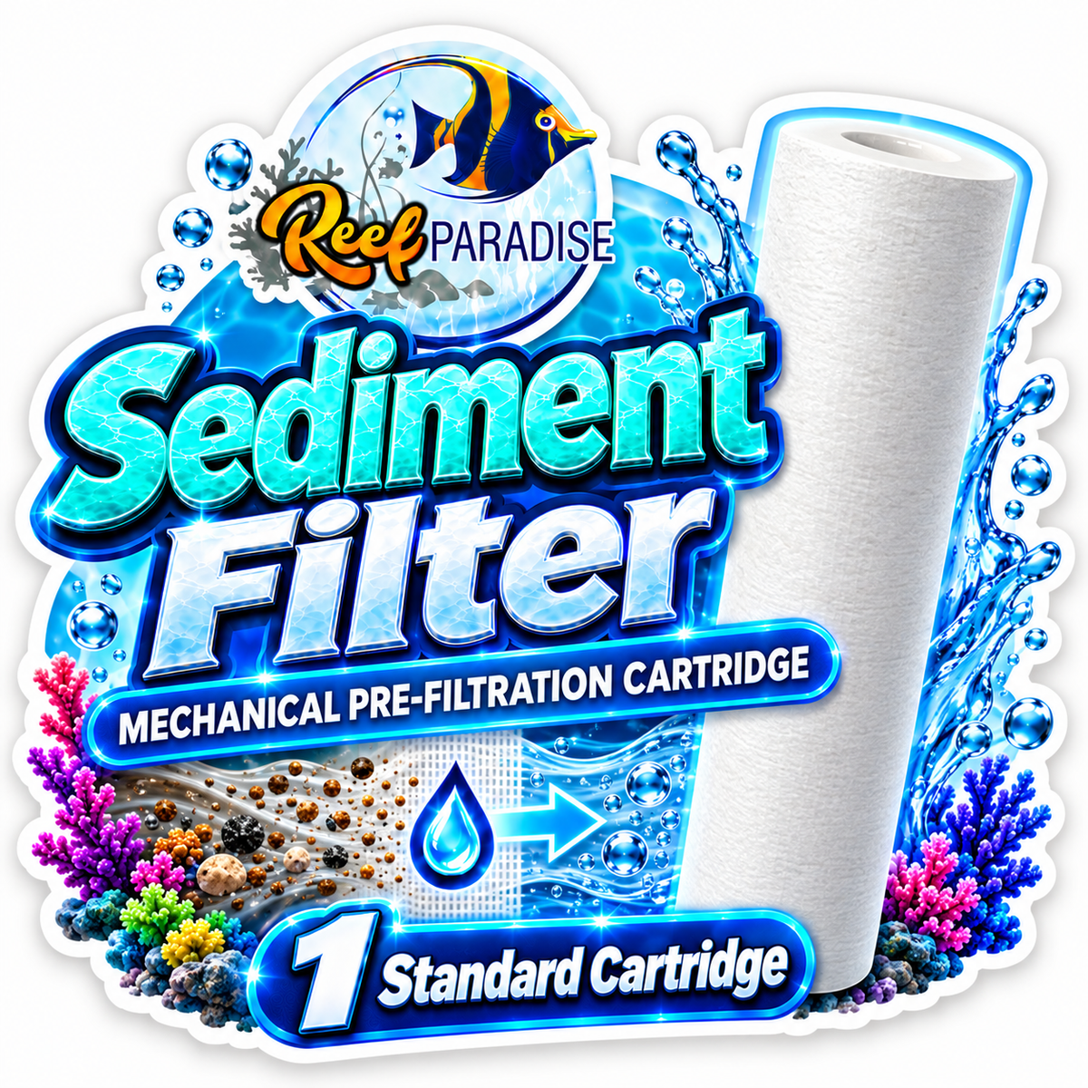 Sediment Filter Cartridge 10" x 2.5" - 1 Micron